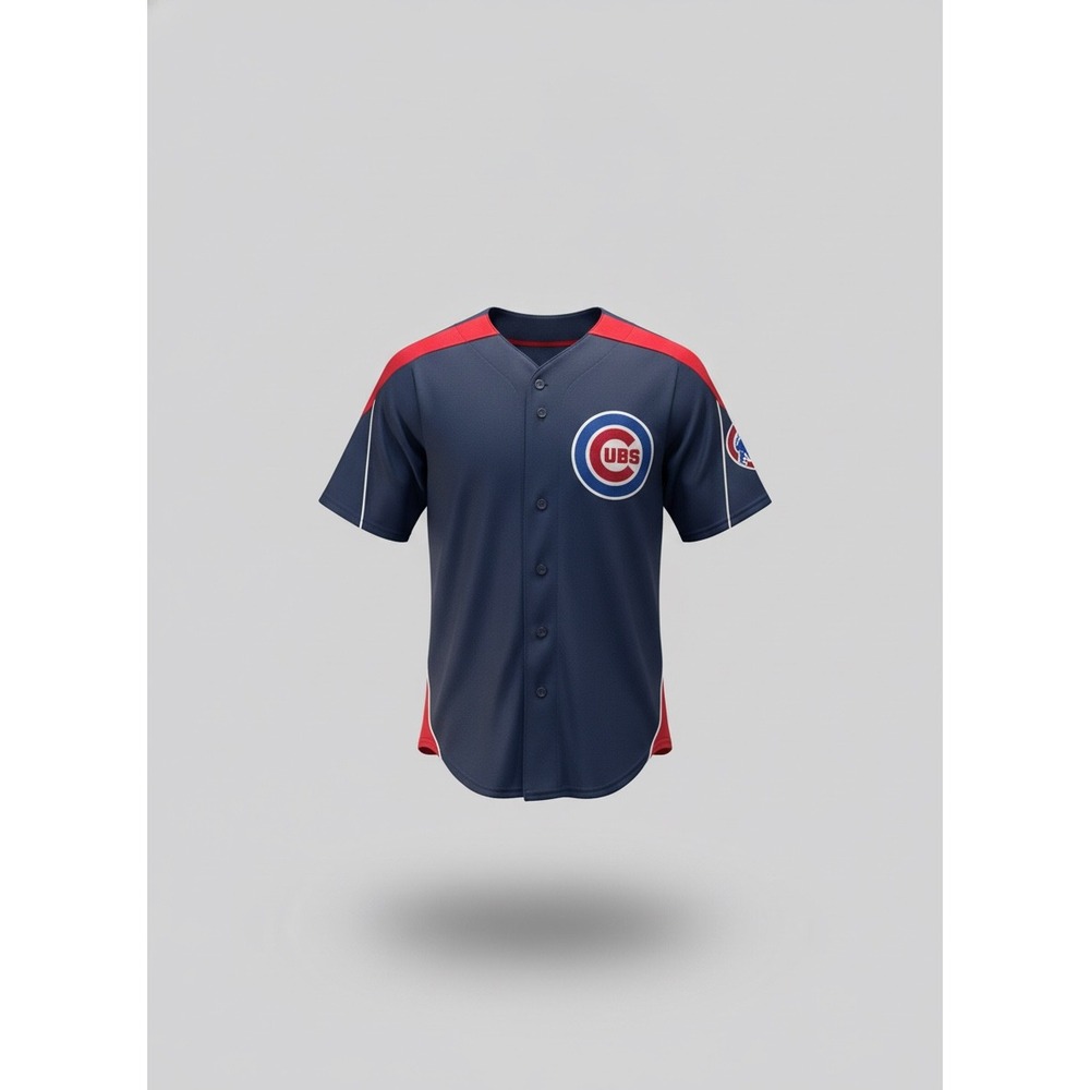 Majestic Chicago Cubs Lee 25 Navy Blue Baseball Jersey Mens Medium